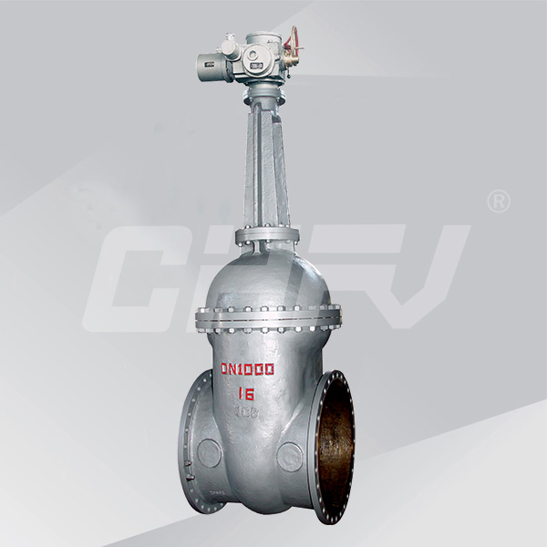 Large-diameter electric gate valve